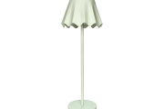 Brandani,lampada metallo led-touch-ondina verde salvia