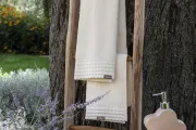 Thun,set due asciugamani tortora o crema